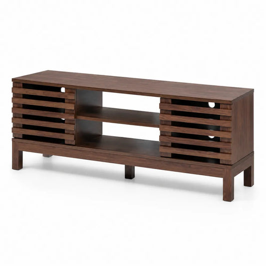 Mobile TV in legno con design a griglia 150x40x50 cm