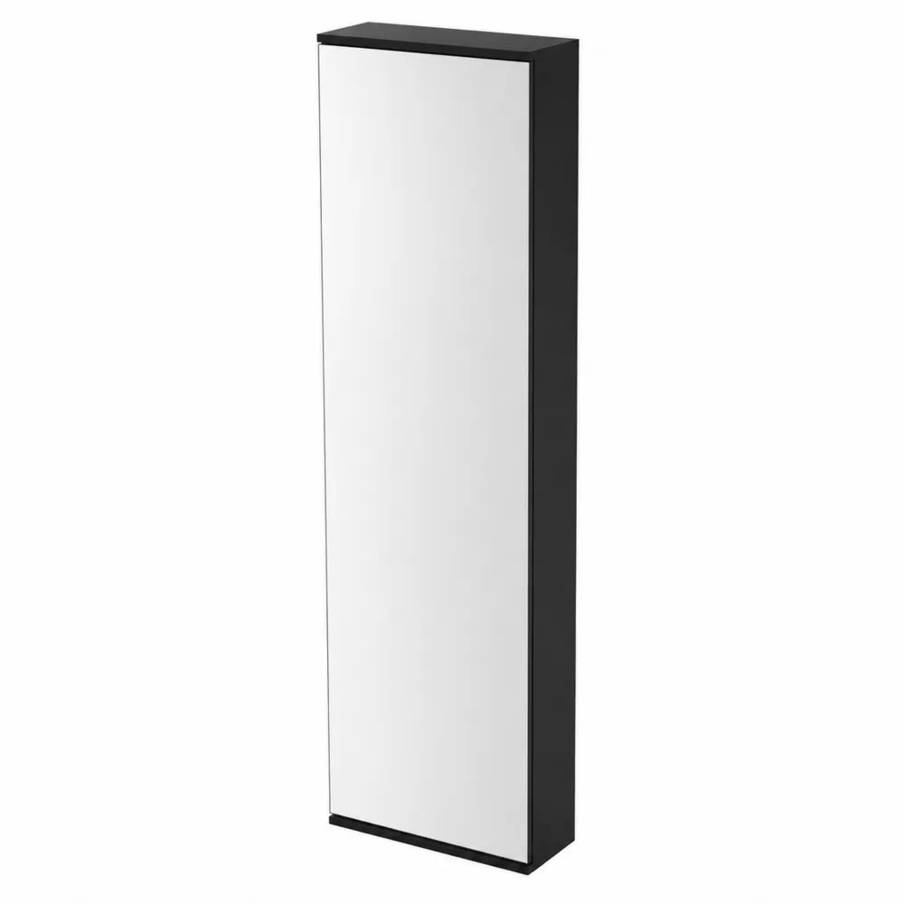 Scarpiera con Specchio Rettangolare Nero