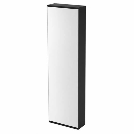 Scarpiera con Specchio Rettangolare Nero